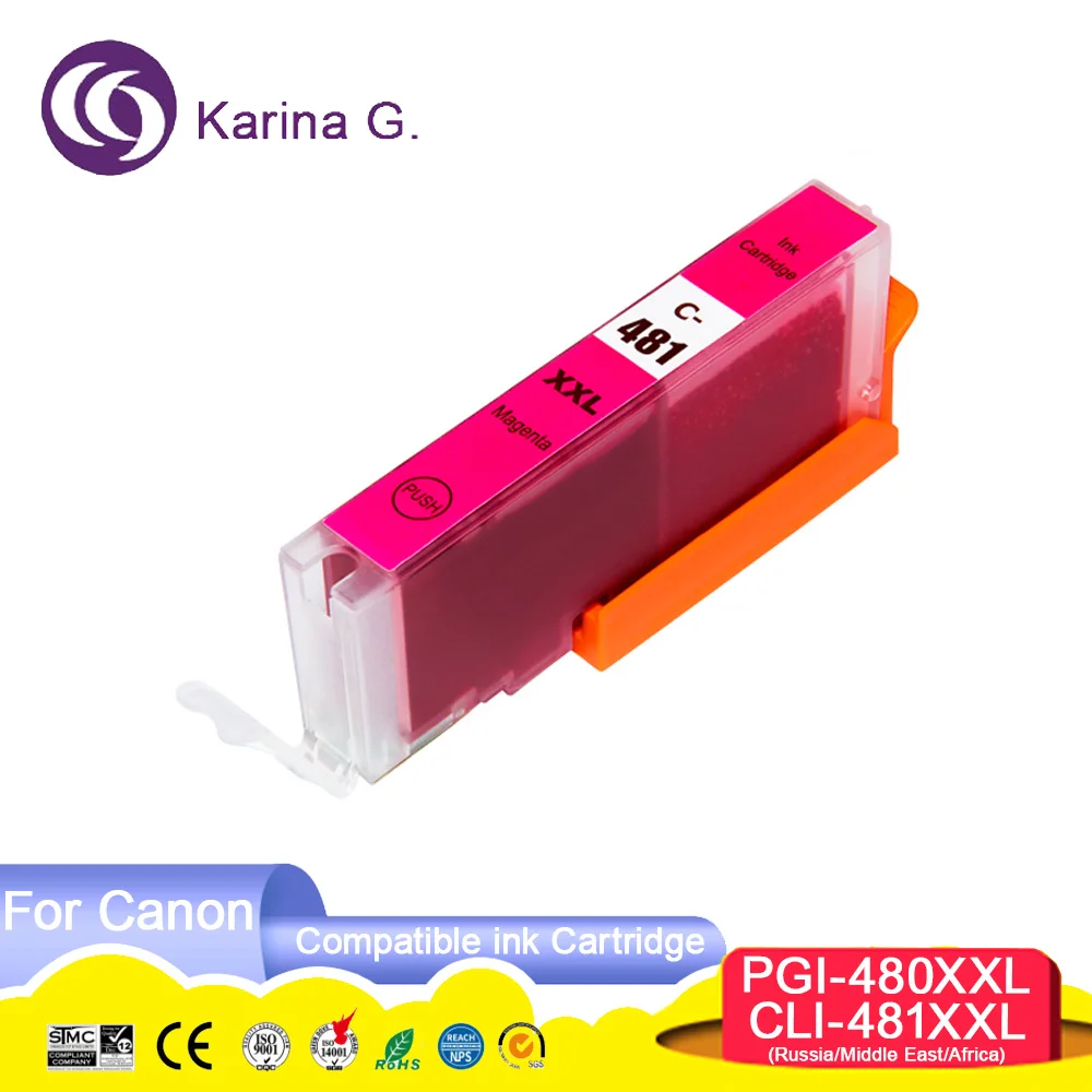 480 481 480XL 481XL PGI-480XL PGI480 CLI-481XL Premium Compatible Inkjet Ink Car