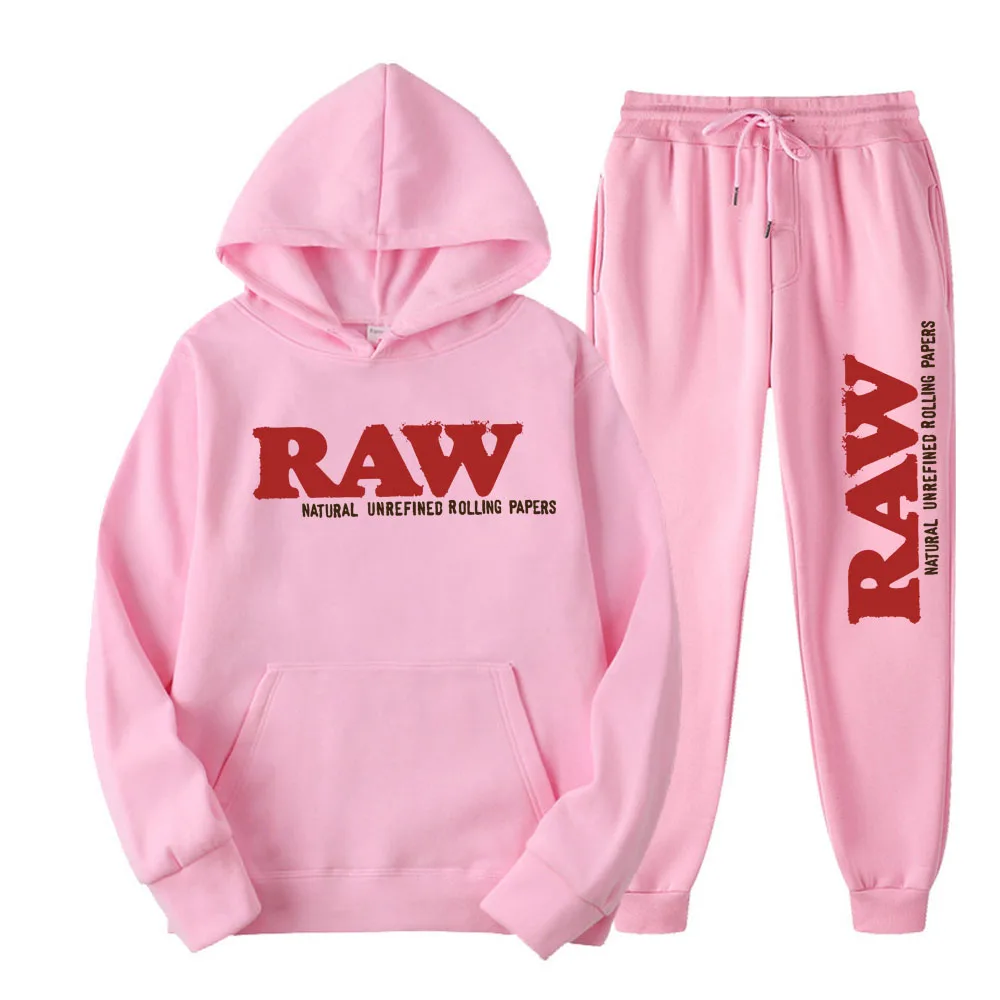 2022 Men's Set RAW Hat Running Hoodie Sweatpants Men's Set