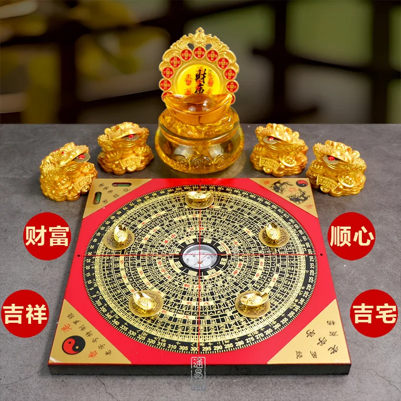 Chinesisches Feng Shui Luo Pan Luojing Instrument Professioneller Vermessungskompass mit hoher Dichte Master Item Craft Home Dekoration