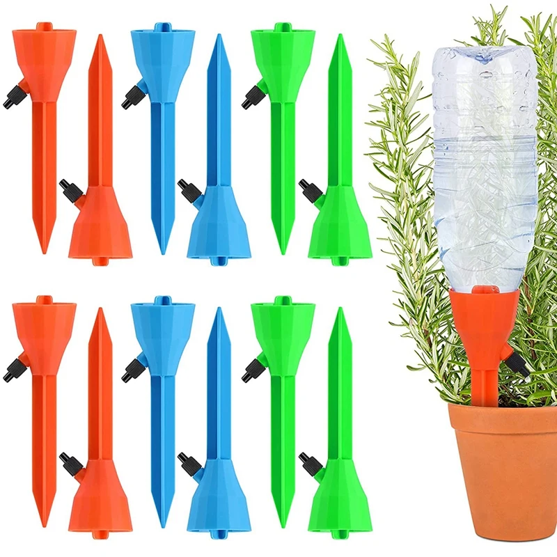 

Plant Waterer, 12PCS Self Plant Watering Spikes System With Slow Release Control Valve Switch, Automatic Plant Waterer