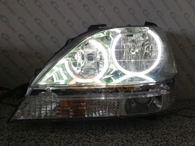 렉서스 RX 300 RX300 토요타 하리어 1998 - 2000 2001 2002 2003 주간 주행등 초고휘도 SMD LED 엔젤 아이즈 키트 헤일로 링