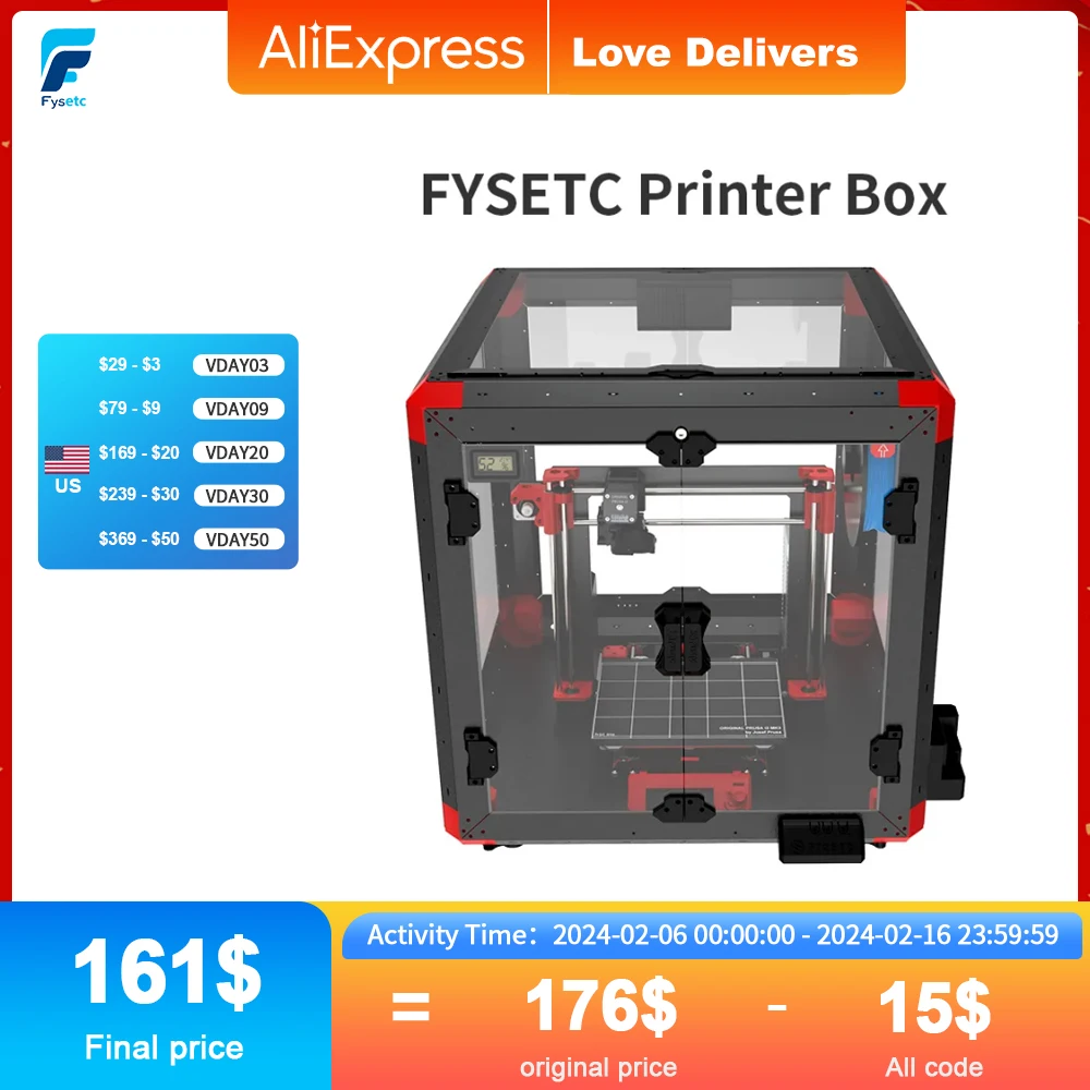 Prusa Enclosure Metal Printer Box Noise Cancelling Con Luce A Led E Purificatore D'Aria Per Prusa Mk3 Mk4 Ender 2 3 Pro Anycubi Mega