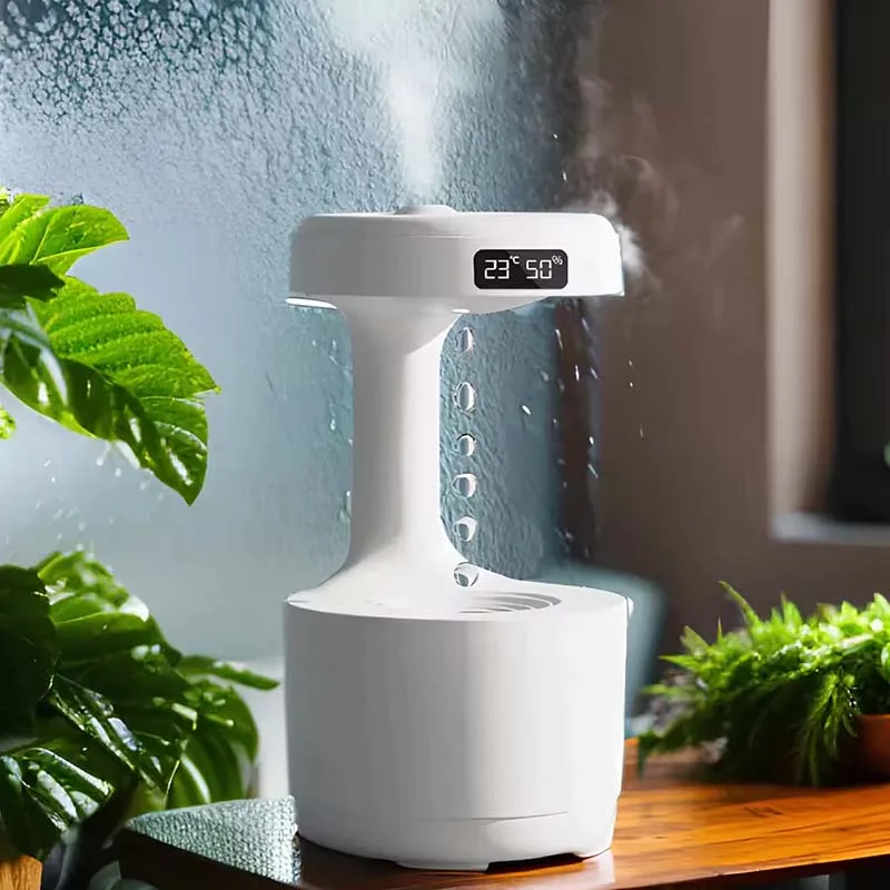 new small three-dimensional desktop water drop reverse flow home office silent spray water anti-gravity humidifier