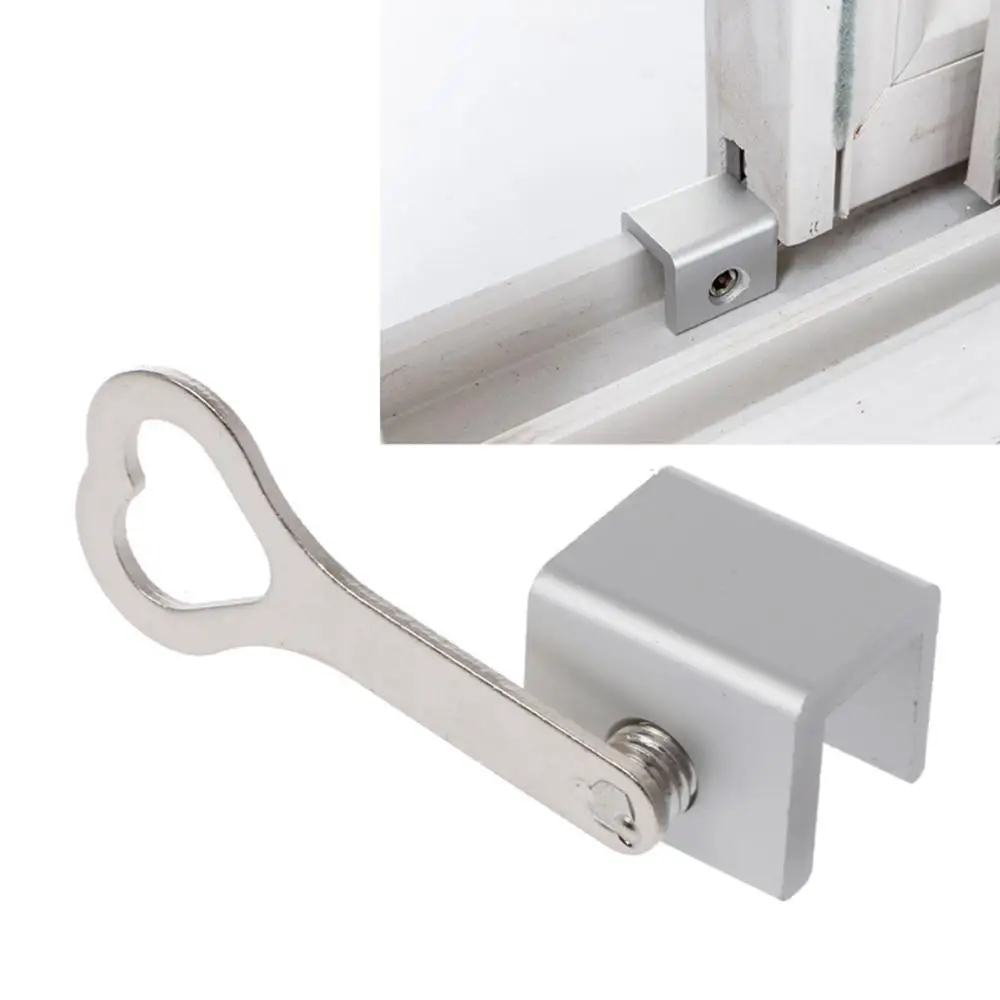 Description Picture 2 of item5pcs Aluminum Alloy Window Lock Stopper Sliding Window Anti-theft lock Window Sliding Door Baby Kids Child Safety Doors Lock