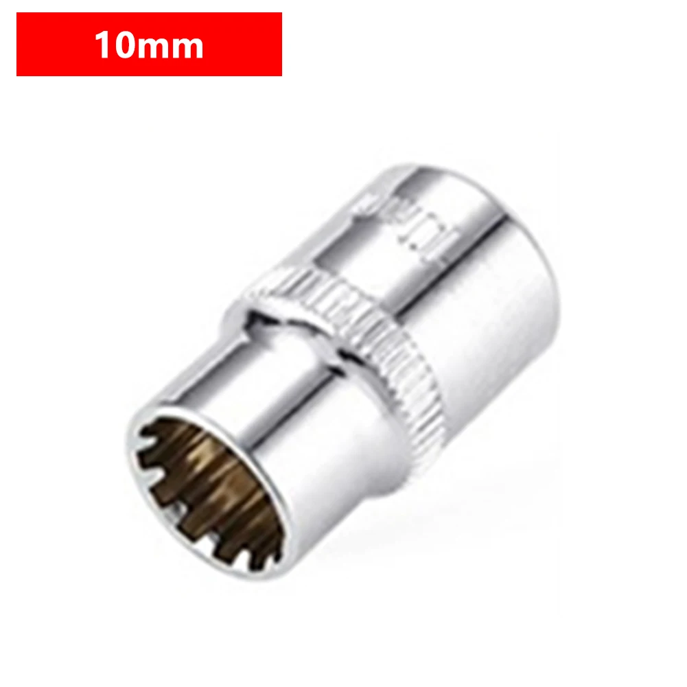 12-Punkt-Steckschlüssel, 3/8 Vierkantantrieb, Spiegel, kurzer Steckschlüsselkopf für Ratschenschlüssel, 6–24 mm Adapter, Verlängerung, Antriebsschlösser, Steckschlüssel – Detail 2