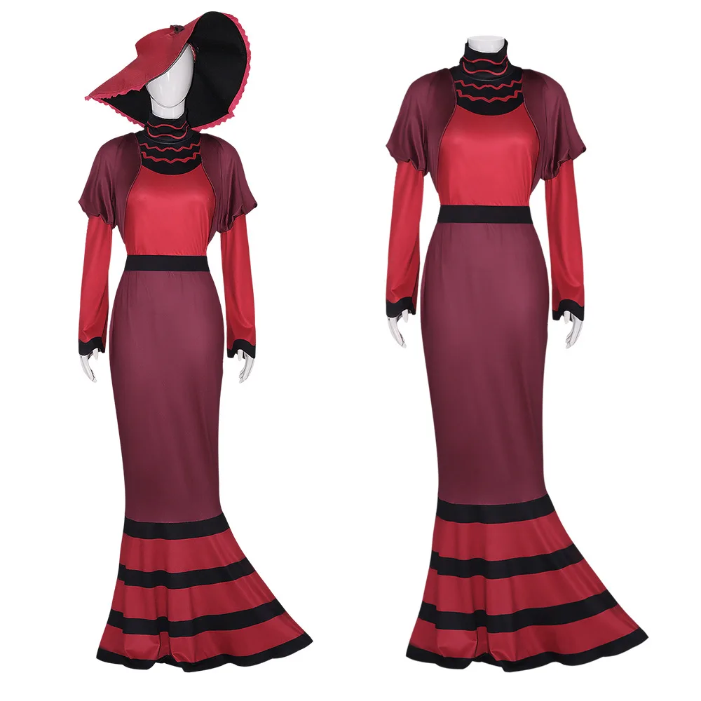 Hazbin Hotel Rosie Red Dress Cosplay Costume