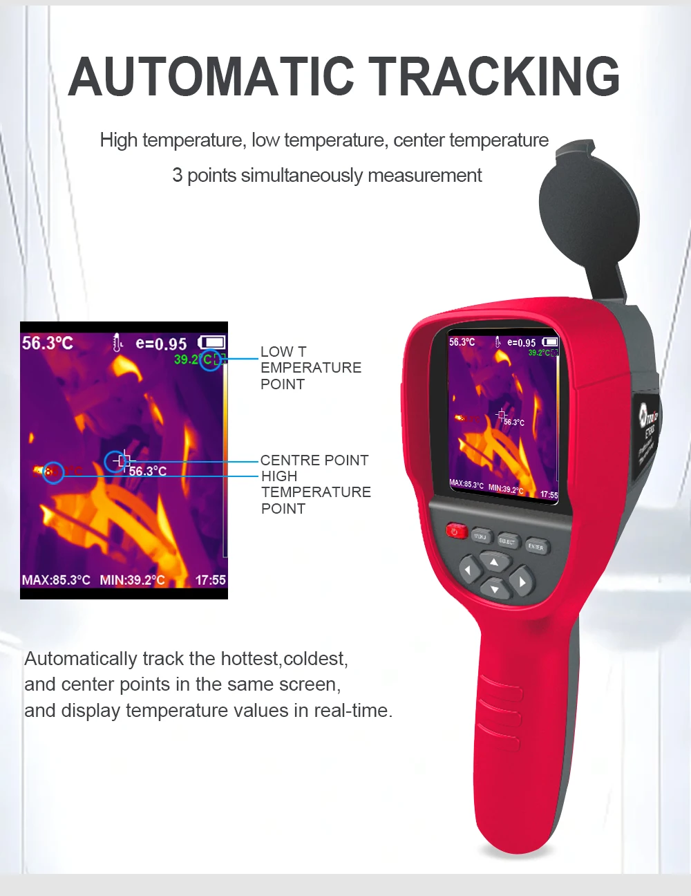 ET692C 256*192 25Hz Handheld Infrared Thermal Imager Visible Light Fusion PCB El