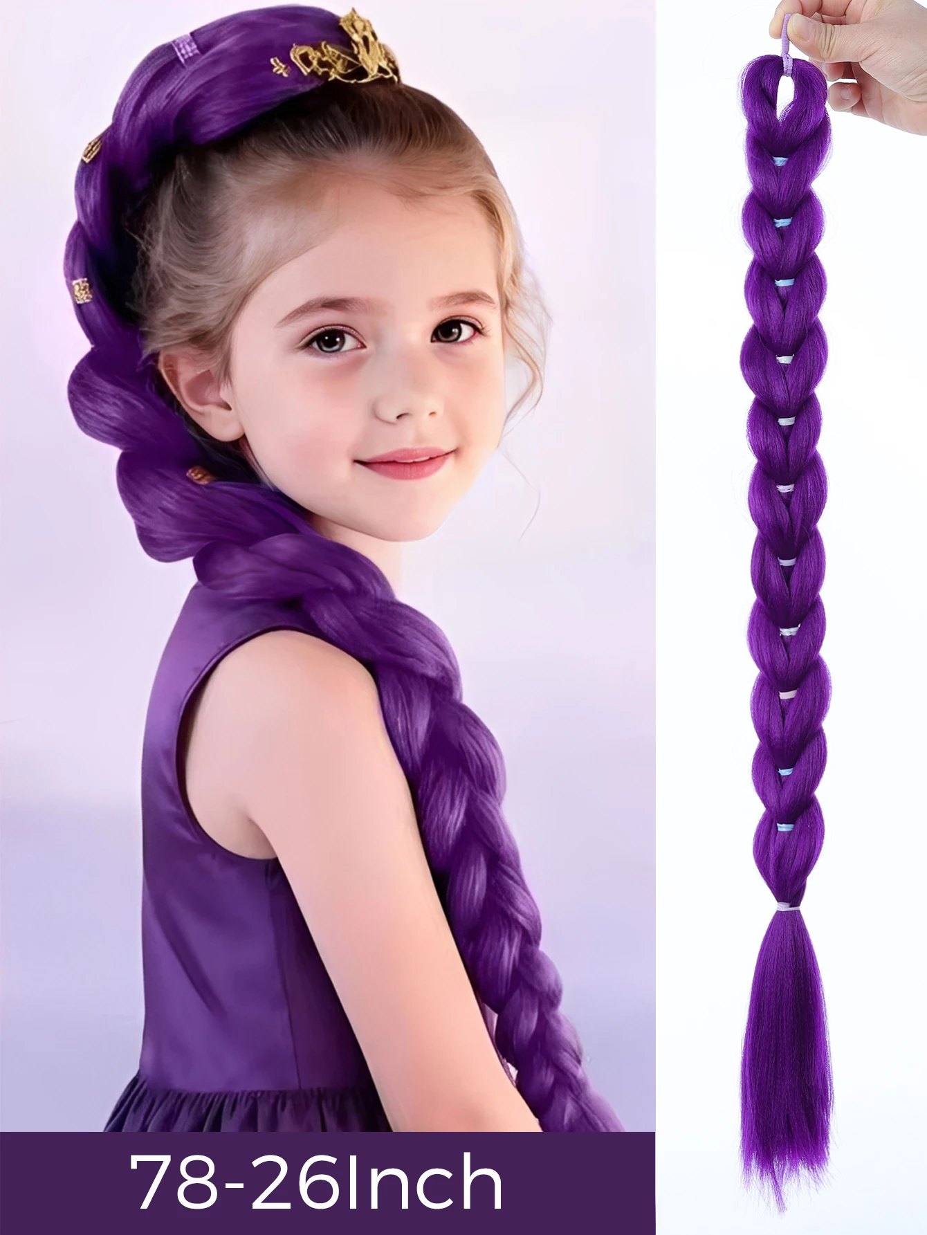 sparkly purple hair accessory