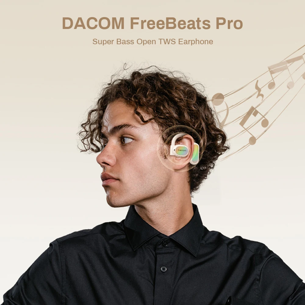 Dacom FreeBeatsPro Bluetooth 5.3 Earphones Open Conduction Headsets TWS Super Bass Earbuds for Android Headphones With Dual-Mic images - 6