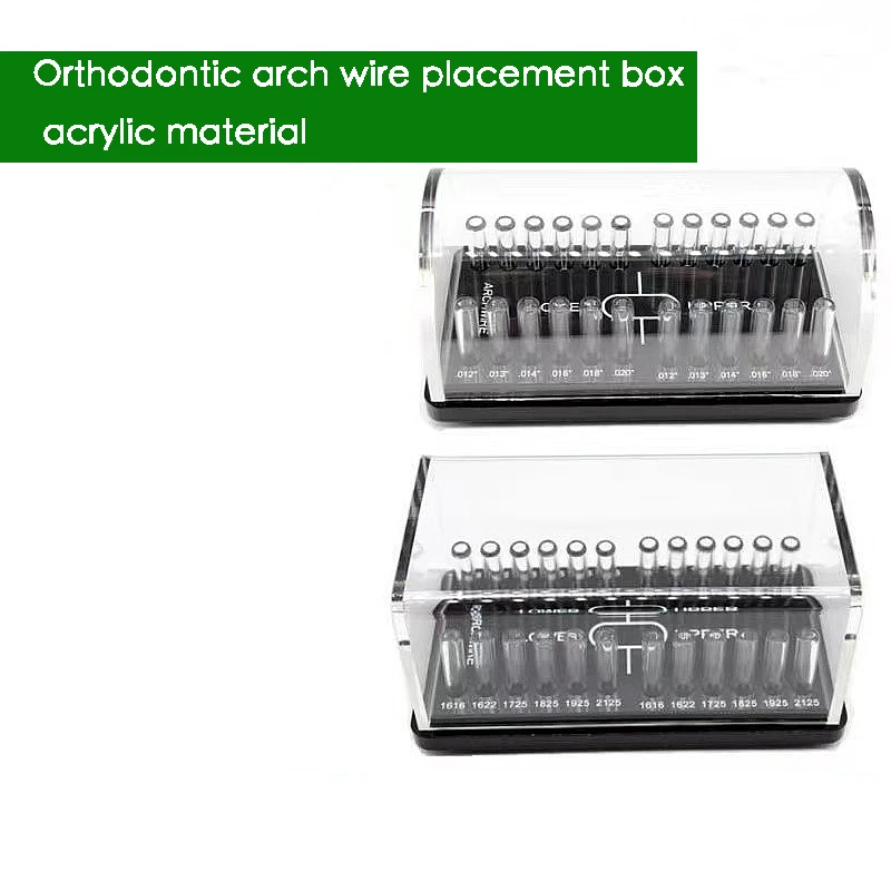 Square Wire Round Wire Sorting Frame Pre-Formed Bow Placement Box Orthodontic Nickel-Titanium Bow Box Storage Dust orthodontic bow box