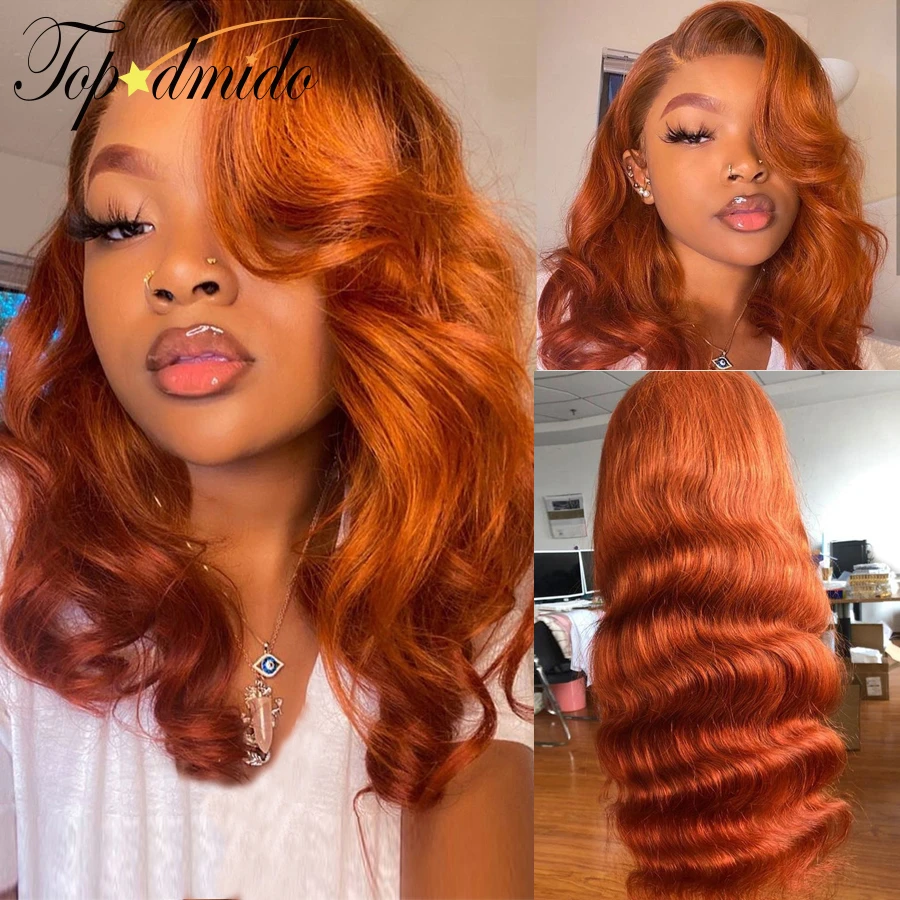 Orange Ginger Color 13x4 Lace Front Wigs Baby Hair Brazilian Remy Hair Body  Wave Human Hair Wig 4x4 Glueless Lace Wigs For Women - Lace Wigs -  AliExpress