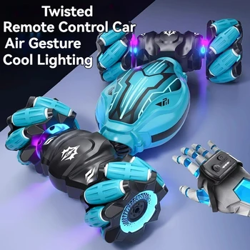 Newest 4WD 1:16 RC Stunt Car 2.4G Remote Control Cars RC Watch Gesture Sensor LED Rotation Electronic Toy for Kids Boys Gifts 1