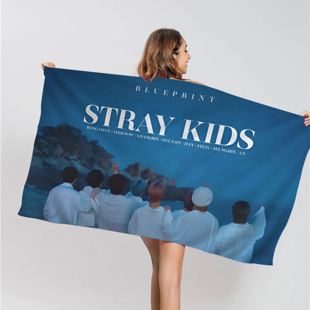 Kpop Boy Giant S-Straykides Microfiber Beach Towel Absorbent Quick dry Soft Yoga Swimming Resort Mountain Climbing Towel 4