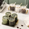 Seasoning Box Storage Box Kitchen Salt Jar Msg Seasoning Box Seasoning Jar Seasoning Jar Set Combination Set 5
