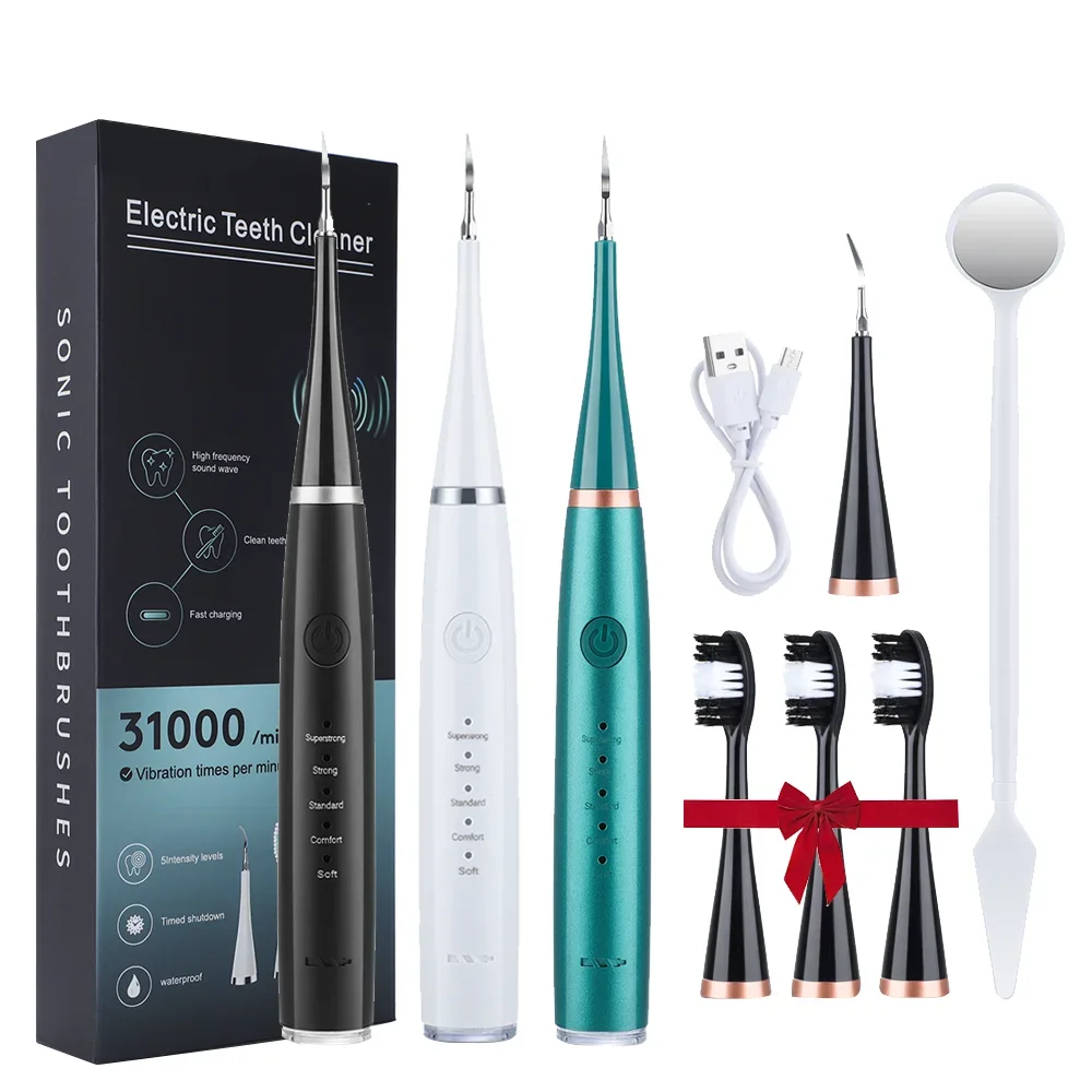 Sonic Toothbrush Electric Tooth Brush Tartar Eliminator Scraper Cleaner Dental Scaler Calculus Stone Remover USB Rechargeable 1