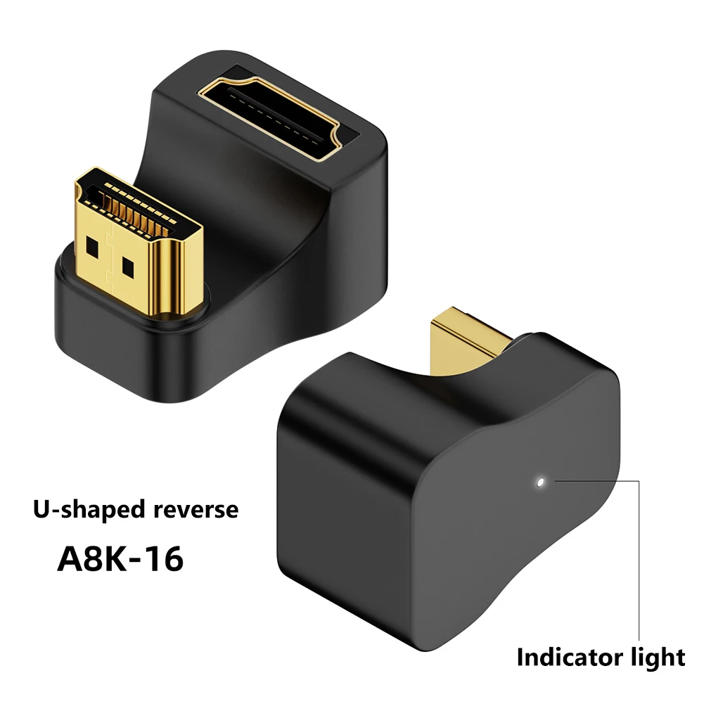 Splitter Adattatore Compatibile Hdmi Adattatore Convertitore Maschio-Femmina A Hdmi Compatibile Con Adattatore Convertitore Da 180 Gradi Extender 8K/6