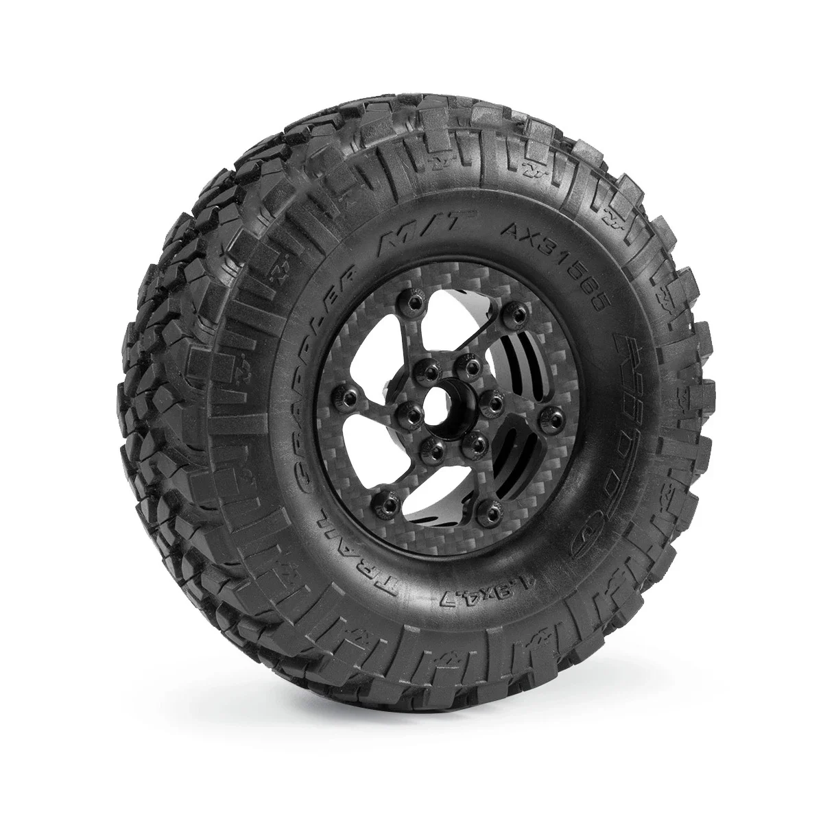 AOLTNRC 2.2 Carbon Fiber Wheels For 1/10 RC Crawlers - Fits Capra, SCX10 Pro, TRX4, Element Enduro Upgrades