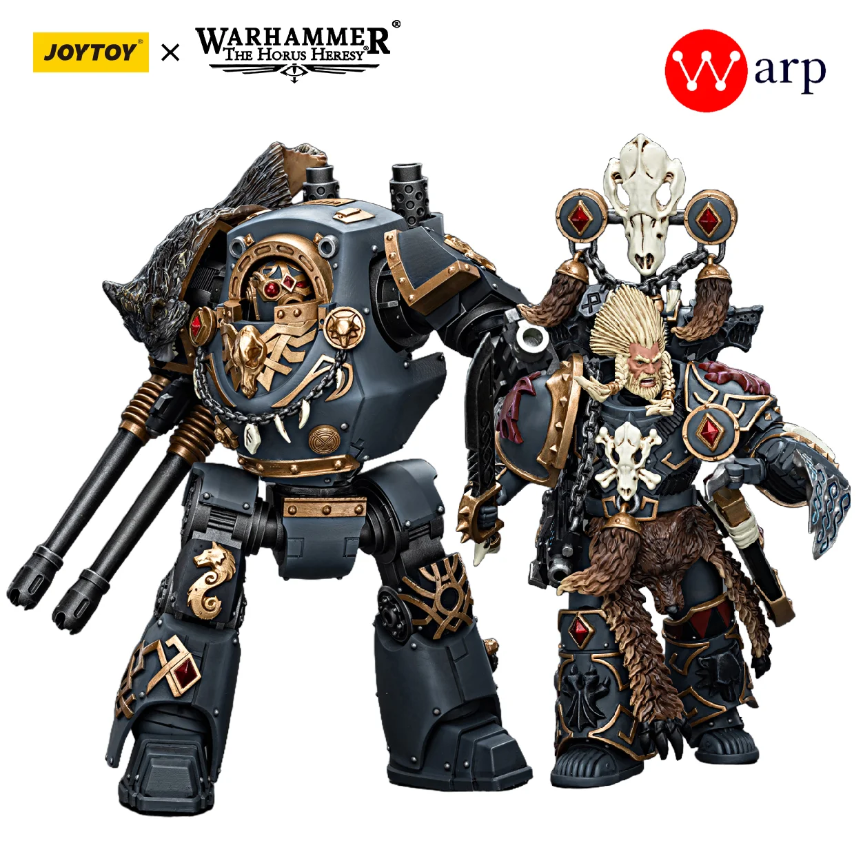 

[Pre-Order] JOYTOY Warhammer 40k Action Figure 1/18 Space Wolves Geigor Fell-Hand Contemptor Dreadnought Anime Model Collection