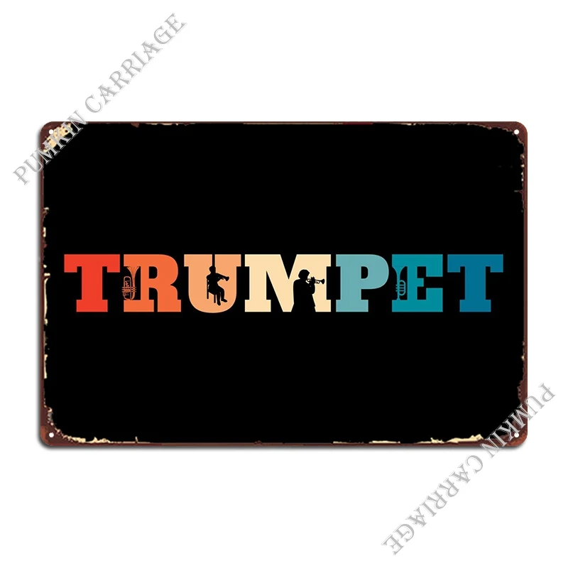 

Retro Trumpet Player Metal Plaque Poster Pub Mural Cave Custom Cinema Tin Sign Poster