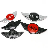 3D ABS For Mini Car Front Hood Bonnet Emblem Rear Tail Bumper Trunk Sticker Badge For R50 R52 R54 R53 R56 R58 R59 R60 F55 Cooper 4