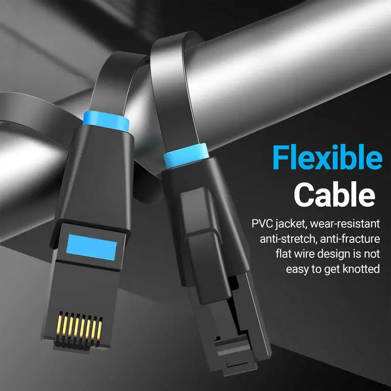 CAT6 이더넷 케이블, 순수 구리 CAT6 네트워크 케이블, 32Awg 네트워크 패치 코드, 헤비 듀티 고속 차폐 랜 코드, 1000Mbps