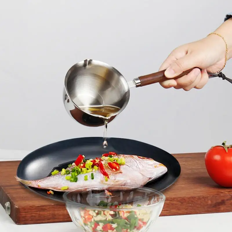 Mini Butter Melting Pot Stainless Steel Frying Pan Household Hot Oil Pan Boiled Eggs Hot Chocolate Milk Pot Household