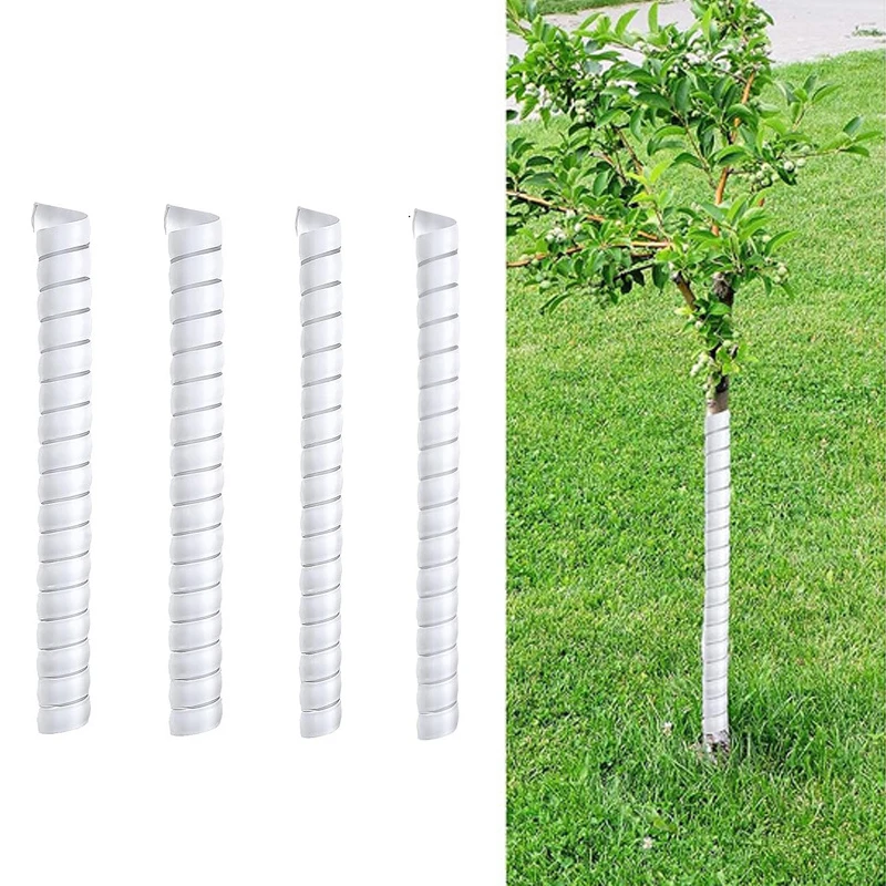 

2/4pcs Plastic Corrugated Tree Protector Spiral Tree Guard Protective Sleeve Keep Deer Rabbits Cats Rodents Mowers Away