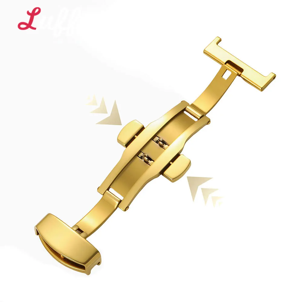 Stainless Steel Polished Watchband Butterfly Clasp Buckle Accessories