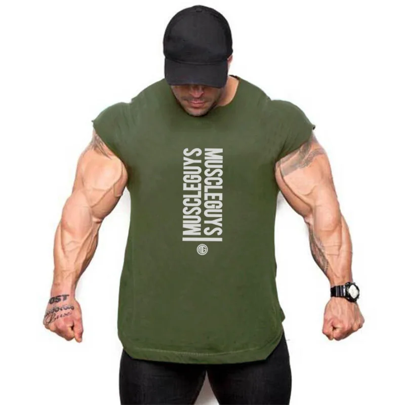 

Brand Casual Shirts Men's Hot Selling Gyms Vest Singlets Workout Bodybuilding Sports Tank Top Sleeveless