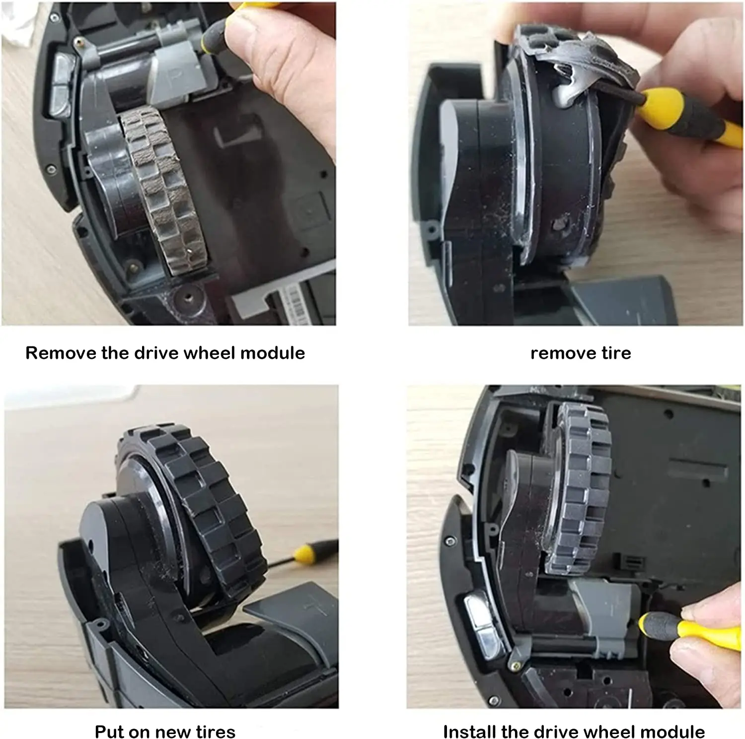 4 Pneumatici for Irobot-Roomba Ruote Serie 500/600/700/ 800