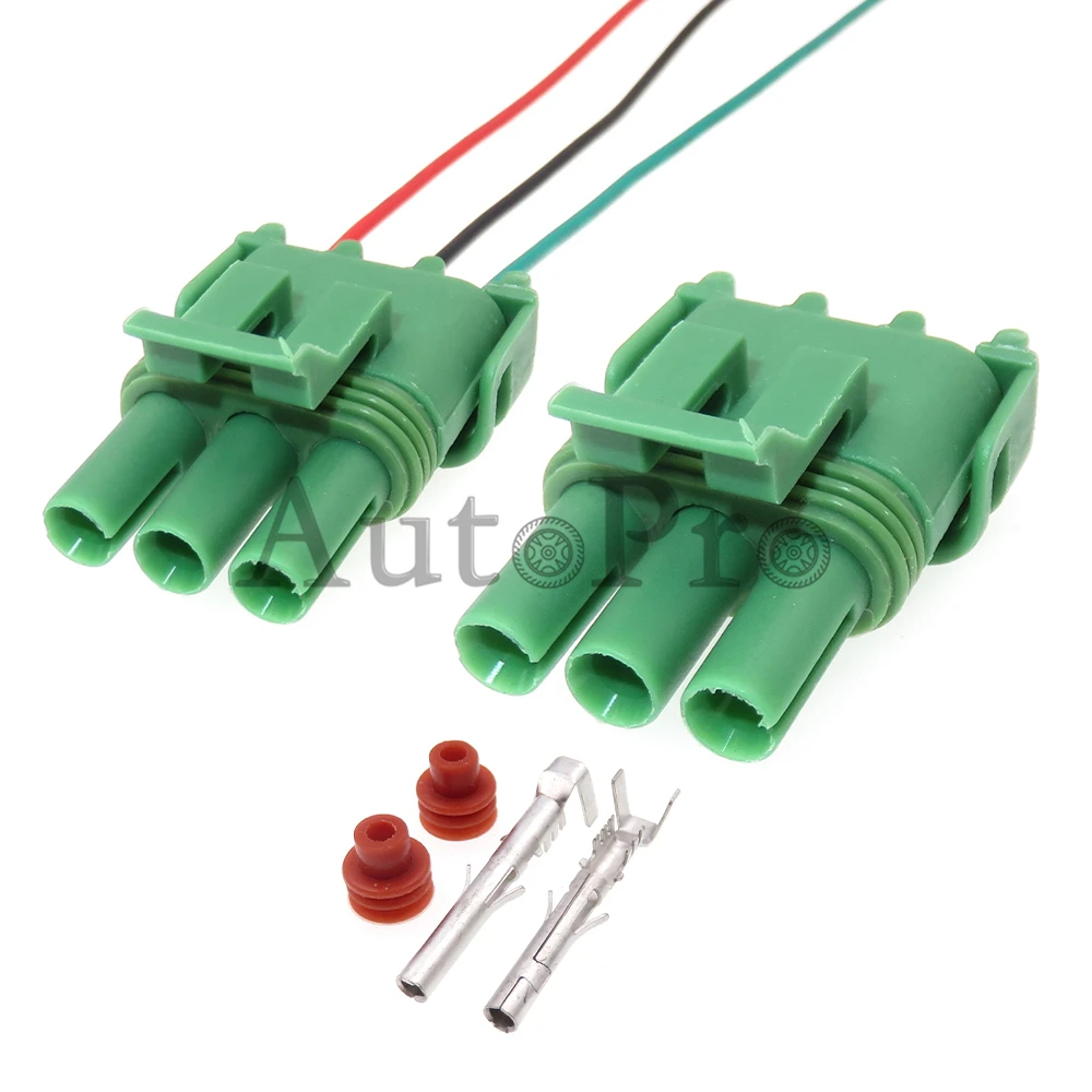 

1 Set 3 Hole 12020829 12015793 Green Car Starter Sealed Adapters Auto Sensor Waterproof Electric Cable Plastic Housing Connector