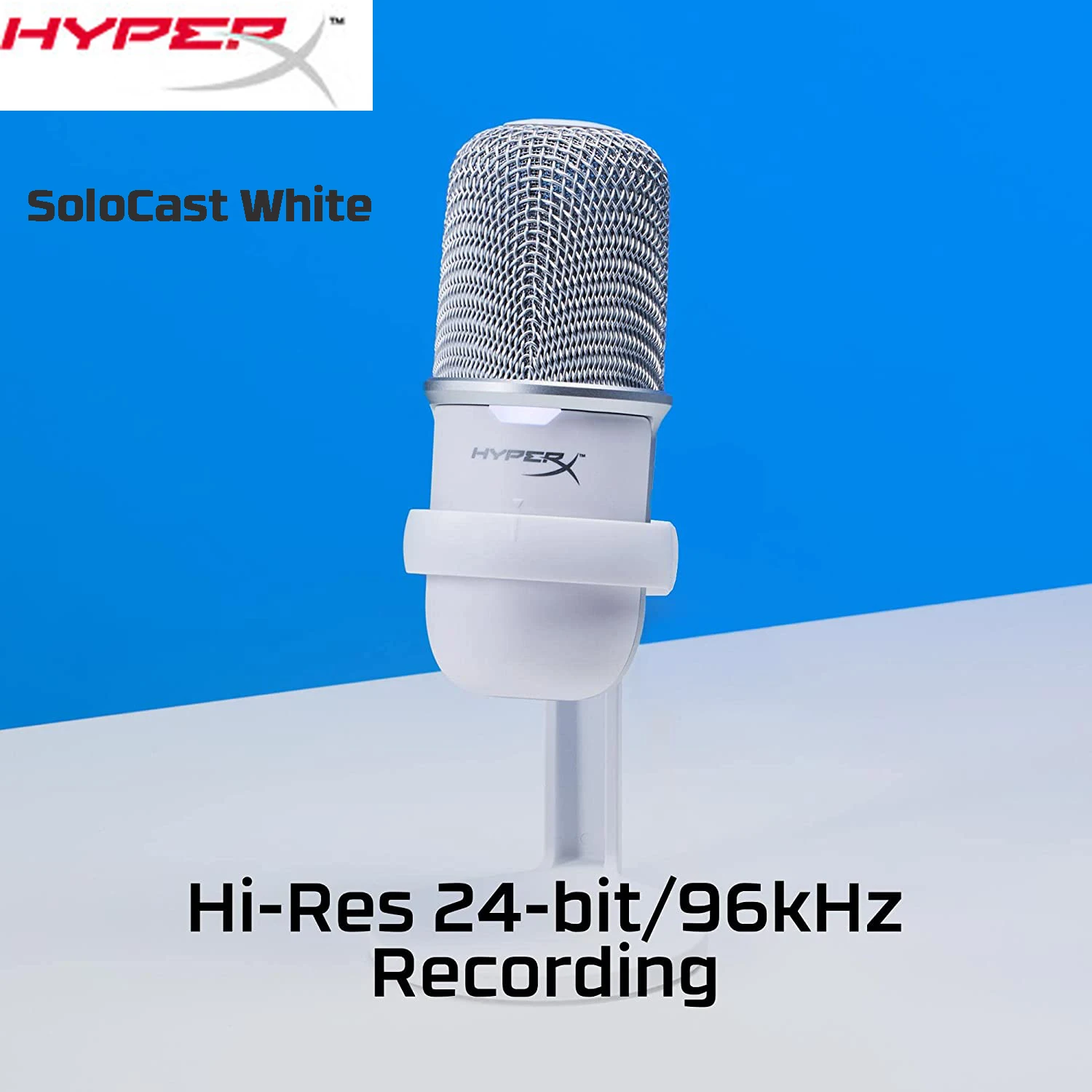 HyperX QuadCast S RGB Mic with Knox Gear Boom Arm Filter and USB Hub  Renewed