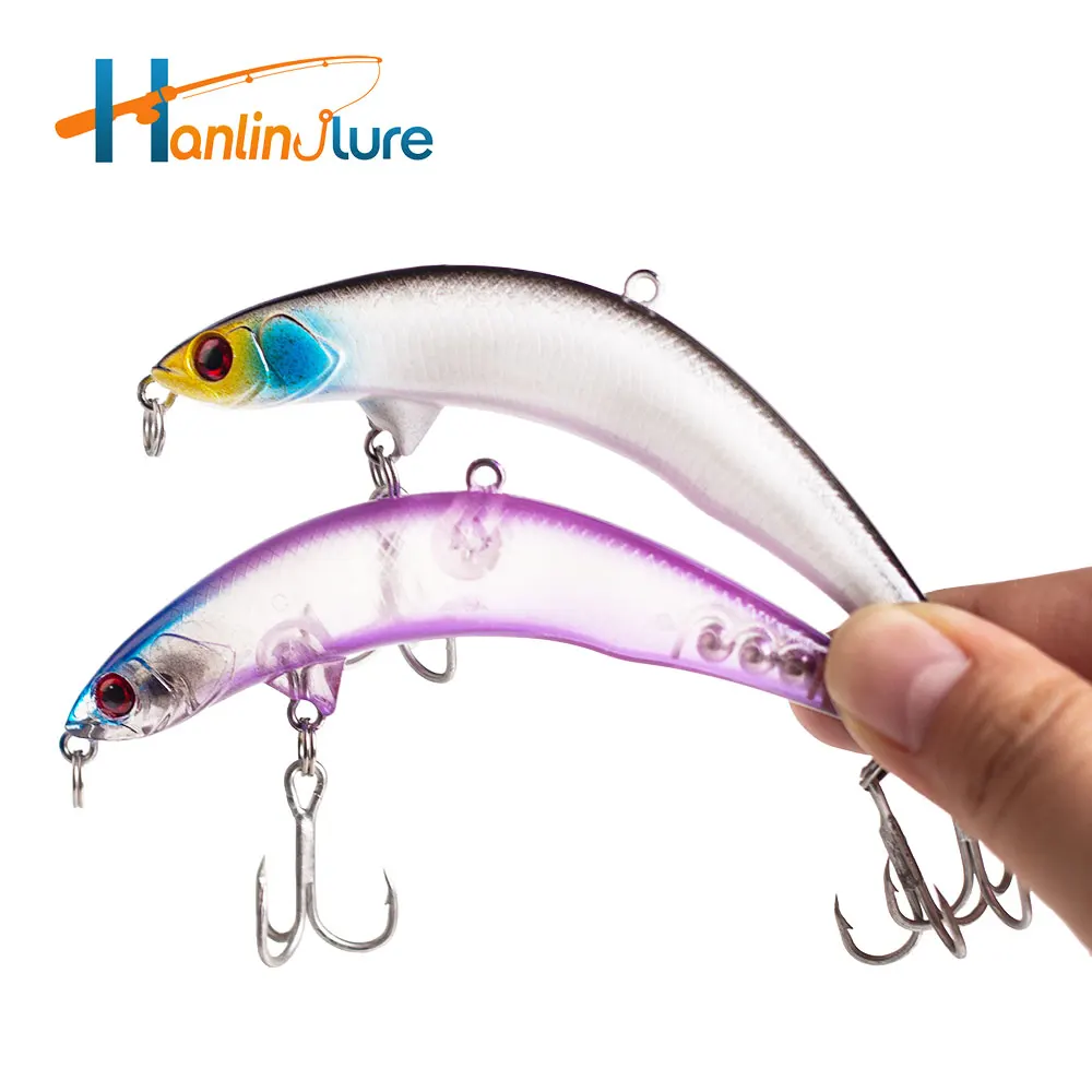 Hanlin 8,5 cm 7g gebogener Bleistift köder Top water Swimbaits schwimmende Kunststoff Hart körper Minnow Wobble Angel köder für Hecht Bass Tackle