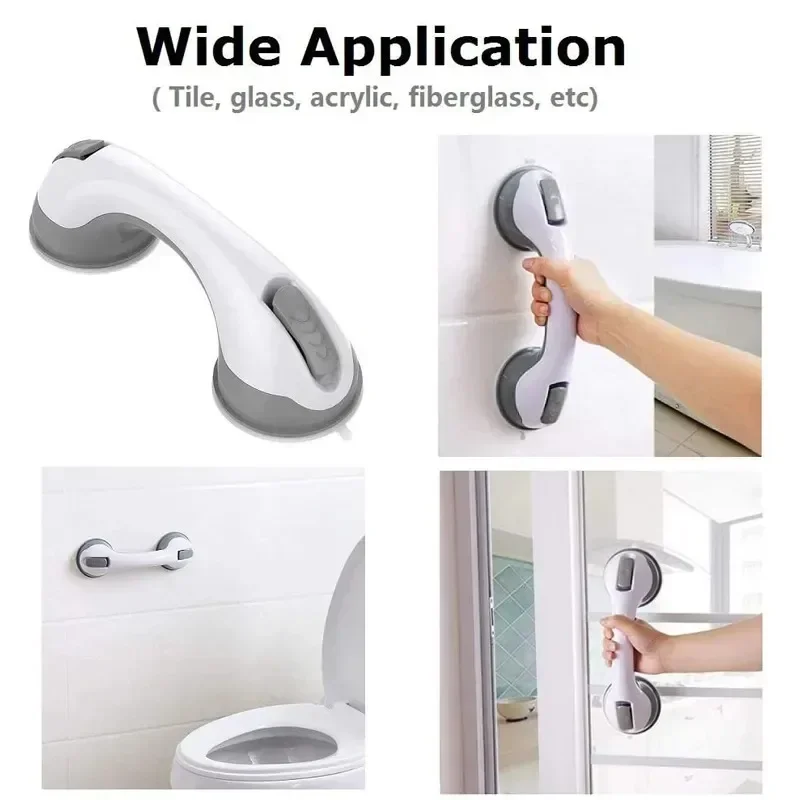 Elderly Safety Helping Handle Shower Handle Anti Slip Support Bathroom Toilet Safe Grab Bar Vacuum Sucker Suction Cup Handrail Bathroom Handrail Shower Handle Grab Bars