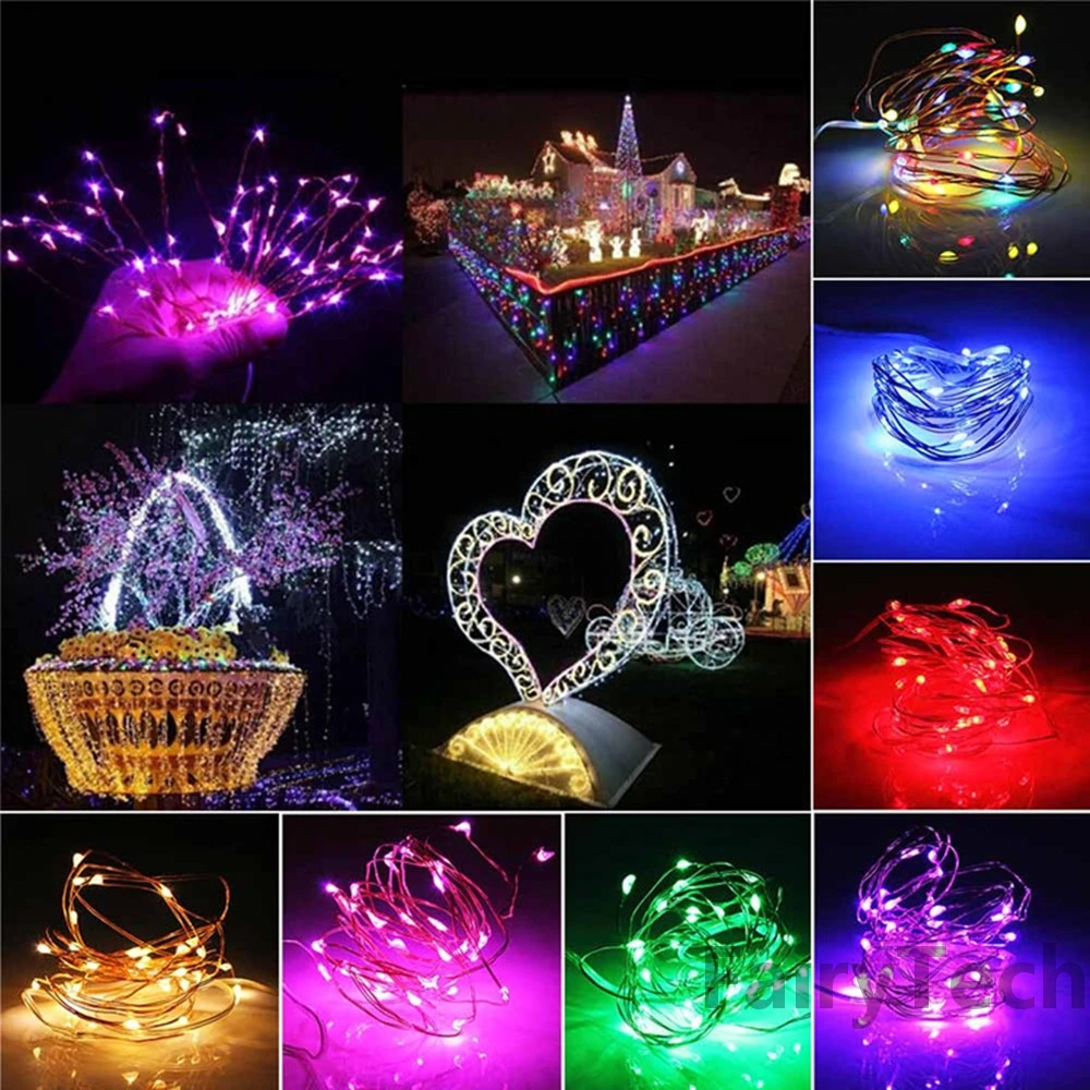 USB LED String Lights 10/20/30M Copper Silver Wire Garland Light Waterproof Fairy Lights For Christmas Wedding Party Decoration led string lights decorative lights string lights led fairy lights
