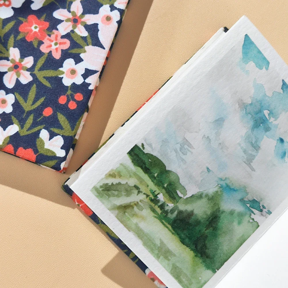 Potentate 100% Cotton 6x8.8cm Folded Drawing Pad Mini Organ Sketch Notebook Cold Hot Press Paper for Watercolor 5