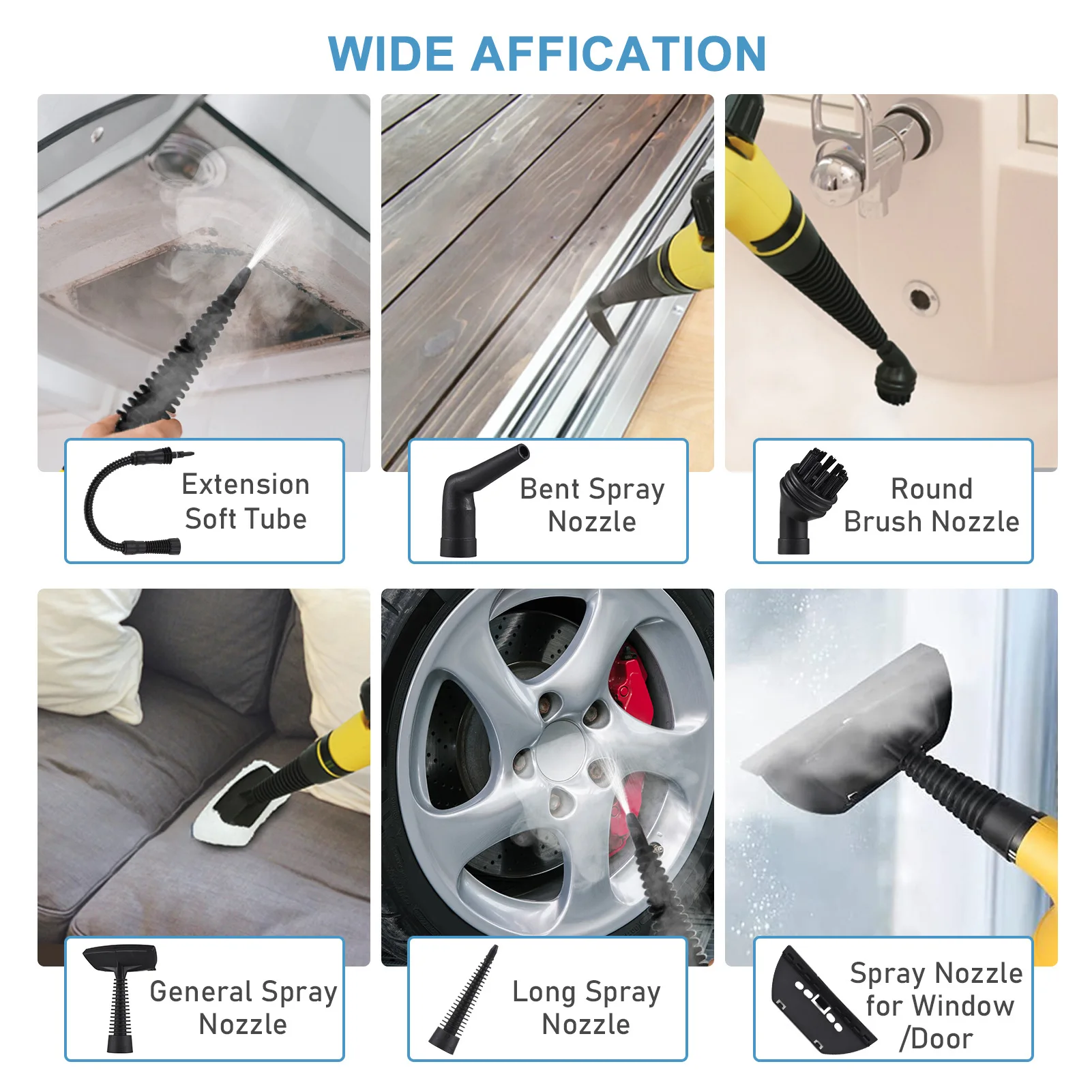 Handheld High-Temperature Steam Cleaner With Multifunctional Powerful Steam Iron To Remove Stains/Grease From Bathroom Kitchen 5