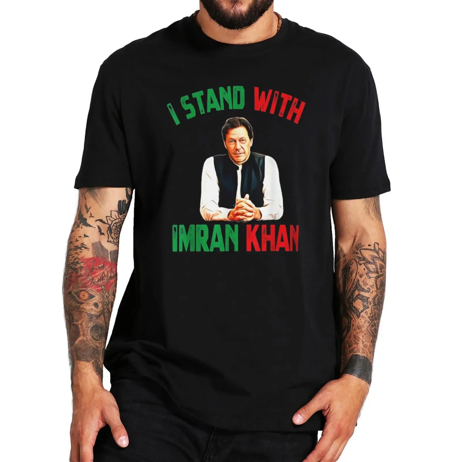 

Imran Khan PTI Partei Pakistan T Shirt unterstützt Freiheit Supporters 2022 Classic Tshirts 100% Cotton Short Sleeves Camiseta