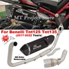 For Benelli Tnt 125 Tnt 135 2017-2022 Full System Motocycle Exhaust Front Mid Link Pipe Motor Muffler For Benelli Tnt125 Tnt135