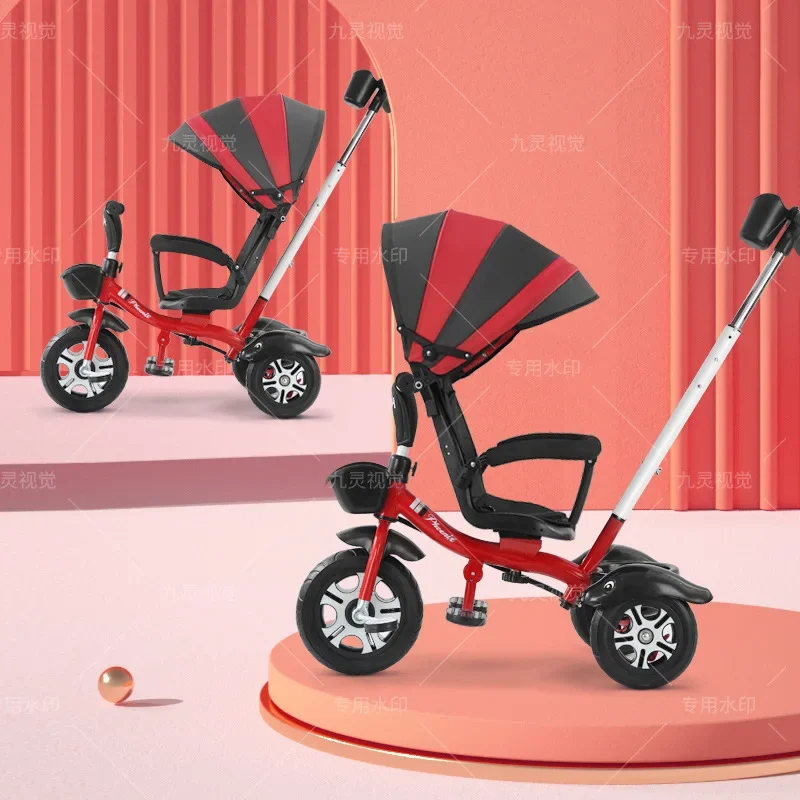 of Phoenix Children's Tricycles Hand Pushed Bicycles in Stock 1-3 To 2-6-year-old Large Size Baobaotong Bicycles