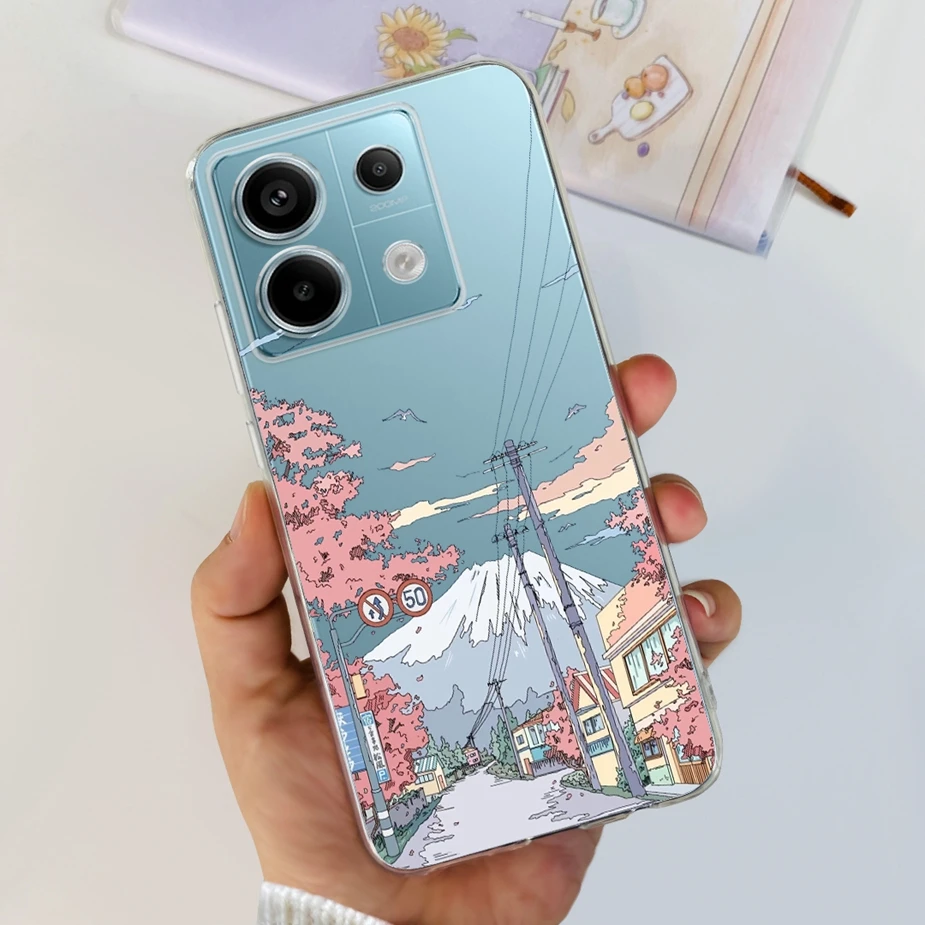 New Fashion Painted Clear Silicone Soft TPU Phone Case for Xiaomi Poco X6 Pro 5G