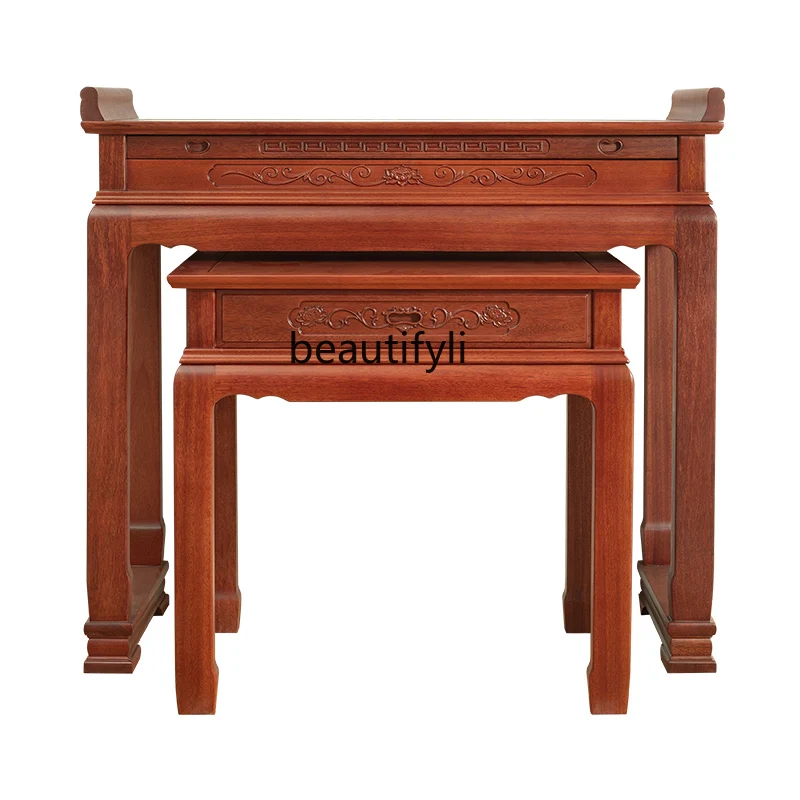 

Solid Wood Altar Altar Altar Offering Home Buddha Shrine Entrance Incense Burner Table