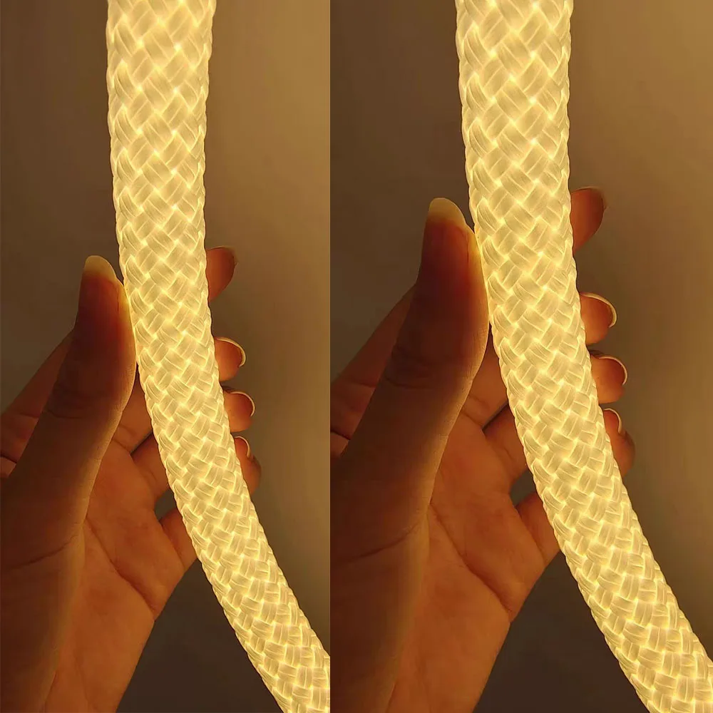

Flexible Fabric Silicone LED Light Strip Silica Gel Soft Lamp Tube Neon Rope LED Light Band Suspension Design Ceiling Chandelier