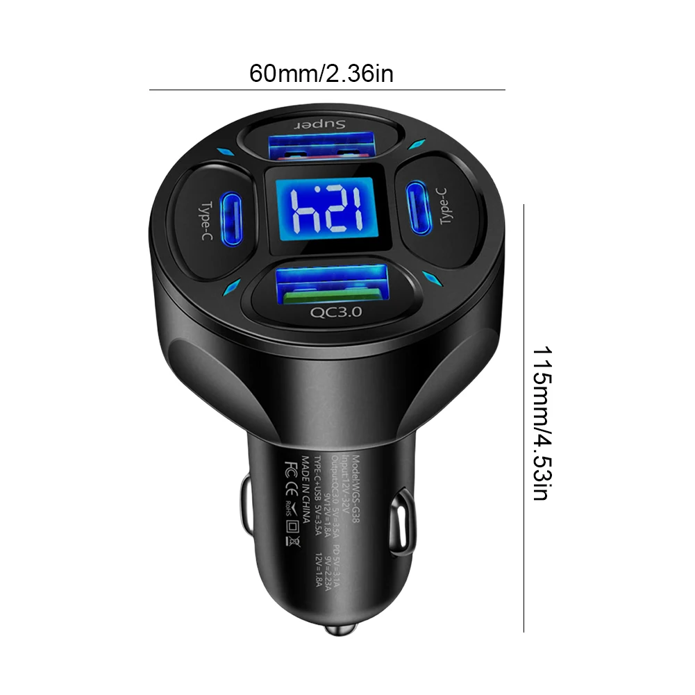  LED ޴  ,  11, 12, Ｚ, 66W, 4 Ʈ   PD QC3.0, USB C 66W