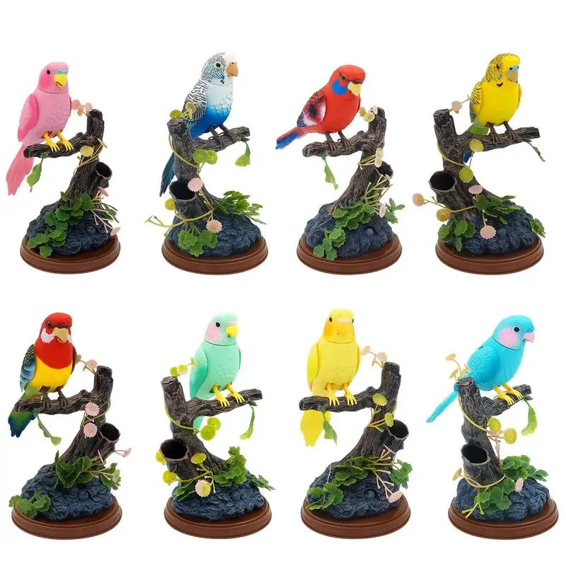 Electric Birds Voice Control Couples Parrots Toy Musical Magpie Talking Birds Electronic Pet Bird Model 5