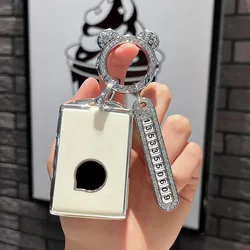 Luxurious TPU Car Key Fob Case in Sleek Design for Key case  Volvo (Style3 White)