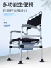 *The elderly household folding toilet mobile toilet toilet stool adjustable height medical 2
