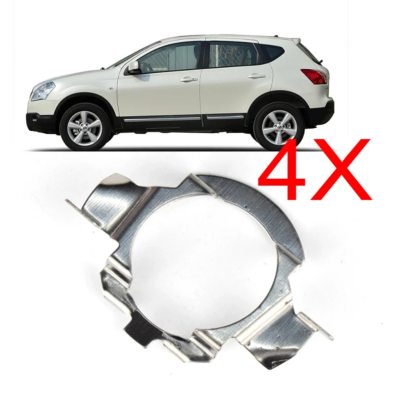 4X Per Nissan Qashqai X-Trail H7 Led Faro Lampadina Base Supporto Adattatore Presa Fermo