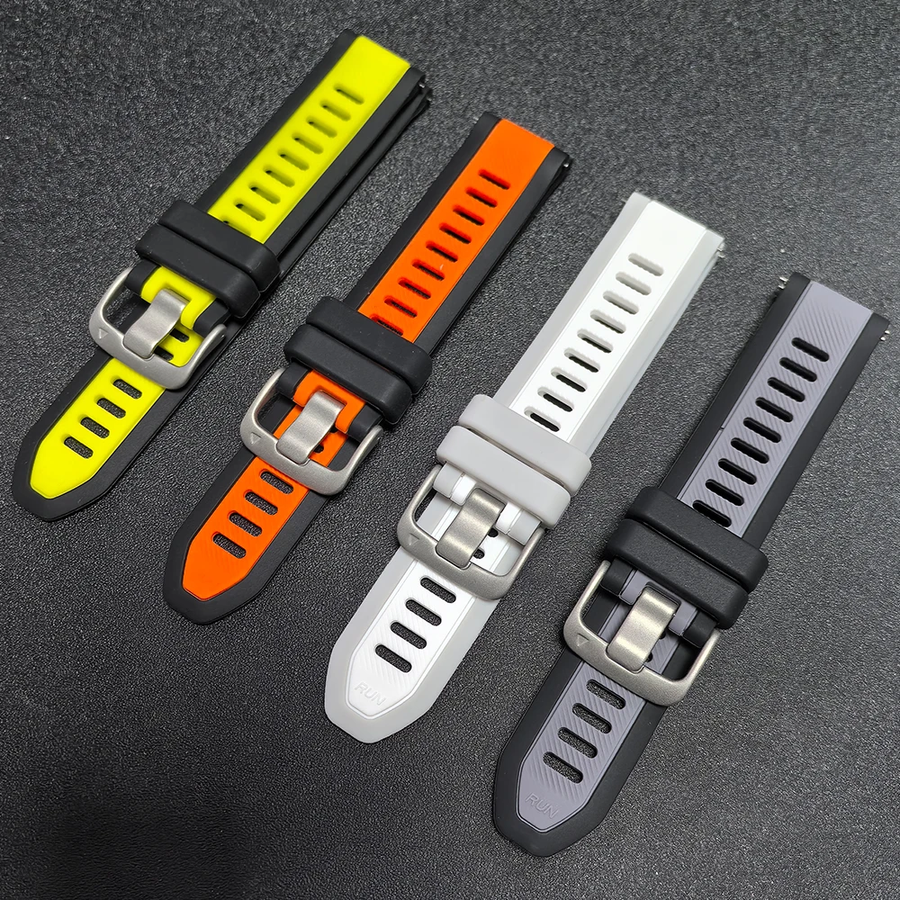 Quick Release 20mm Sports Silicone Band - Versatile Watch Strap Bracelet