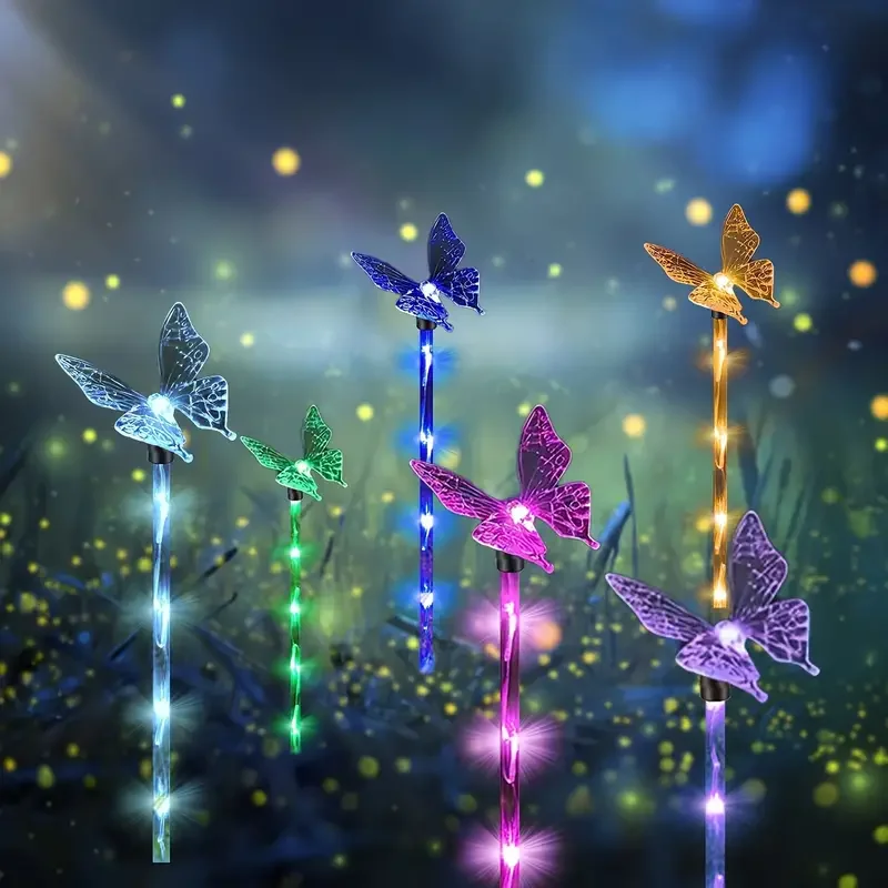 4 Pack Solar Butterfly Garden Lights LED Outdoor Decorative Lighting for Gardens Lawns Courtyards Walkways and Landscape Decor